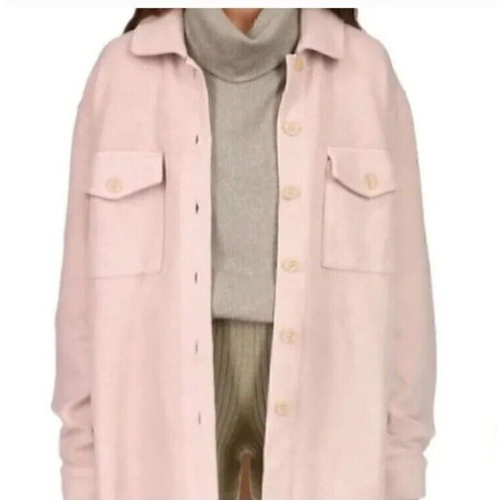Joie Blush Pink Button Up Oversized Shirt Jacket Shacket Women’s Size XS